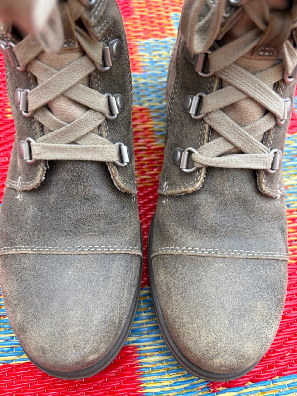 Sorel Major Carly Boots Fossil Verdant Combat Military Lace-Up | Women's Size 7 - Picture 14 of 14